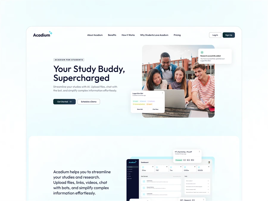 Acadium — Landing Page